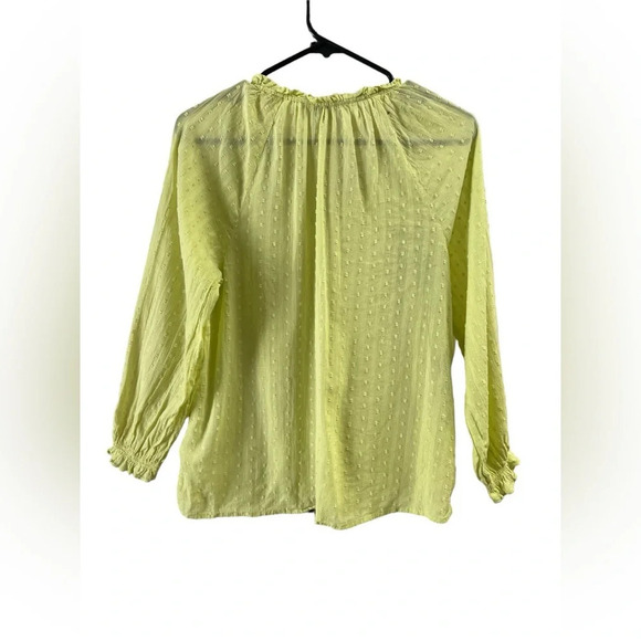 J crew green long sleeve blouse - Picture 4 of 5